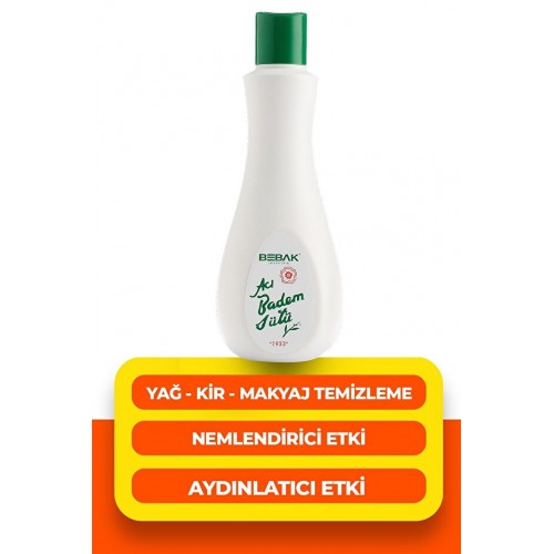 Bebak Acı Badem Makyaj Temizleme ve Nemlendirici Bakım Sütü 215 ml